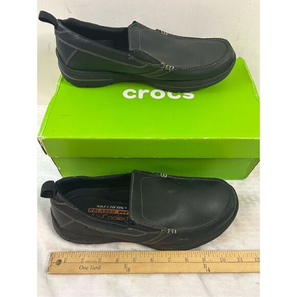 Skechers relaxed Fit Air-cooled memory foam loafers men’s 9 black - Picture 7 of 8